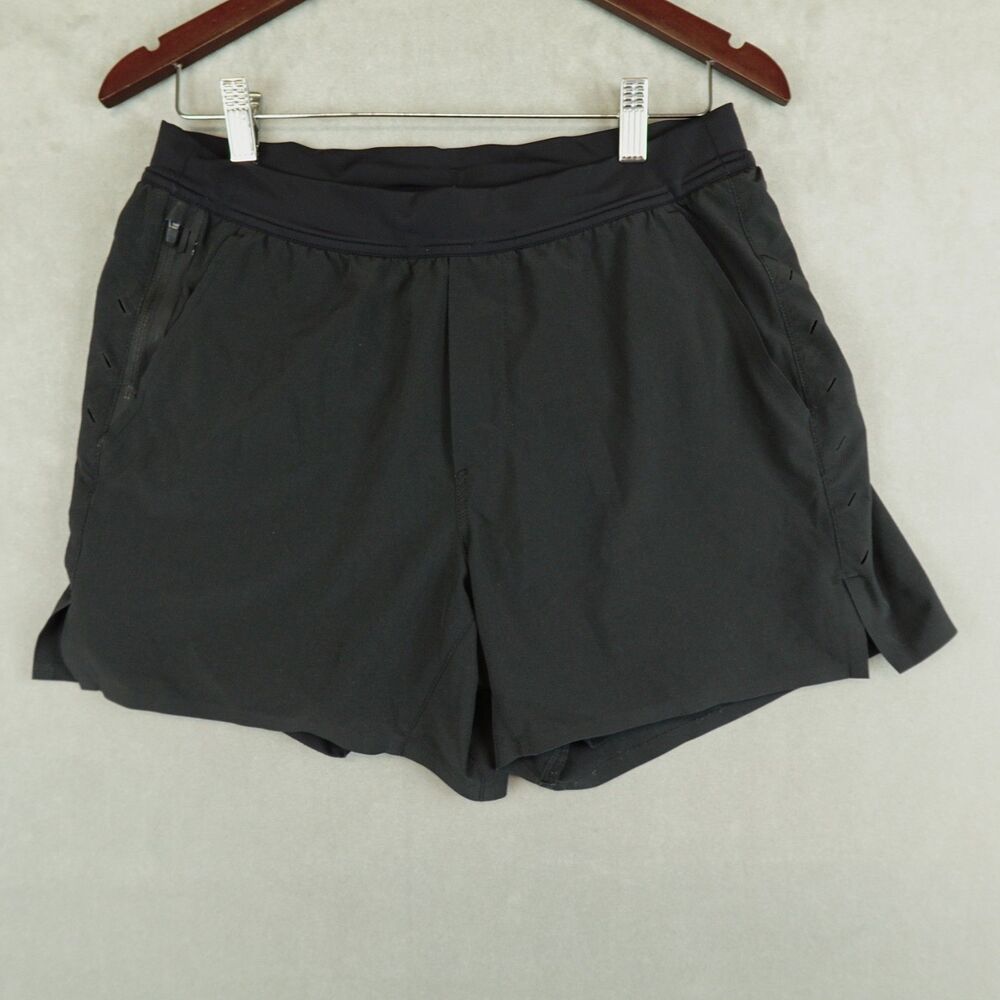 Ten Thousand Shorts Mens Medium Black Interval 5 Inch Lined Running Gym Workout